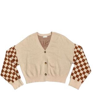 Altar’d State Scenic Mountain Cardigan Women’s Size Small Nature Knit Sweater‎